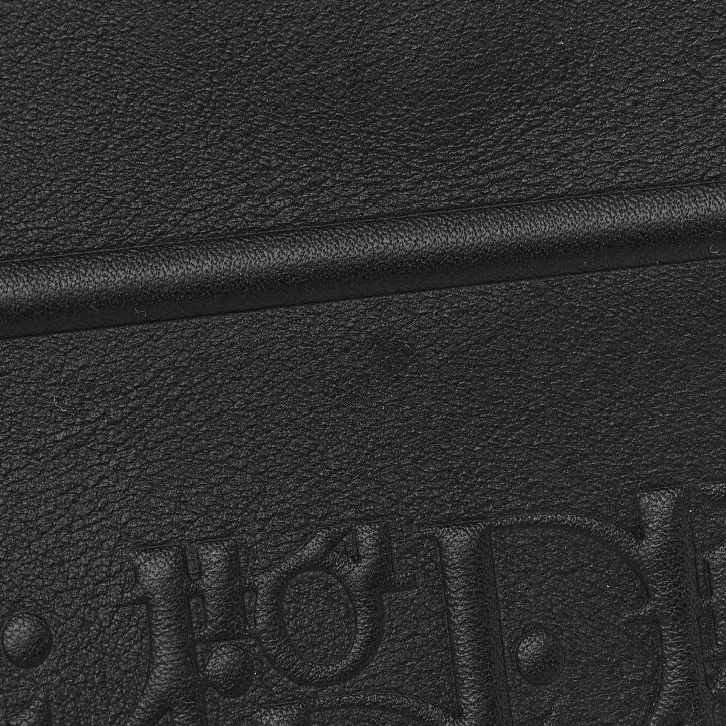 Oblique Calfskin Embossed Large Book Tote Black