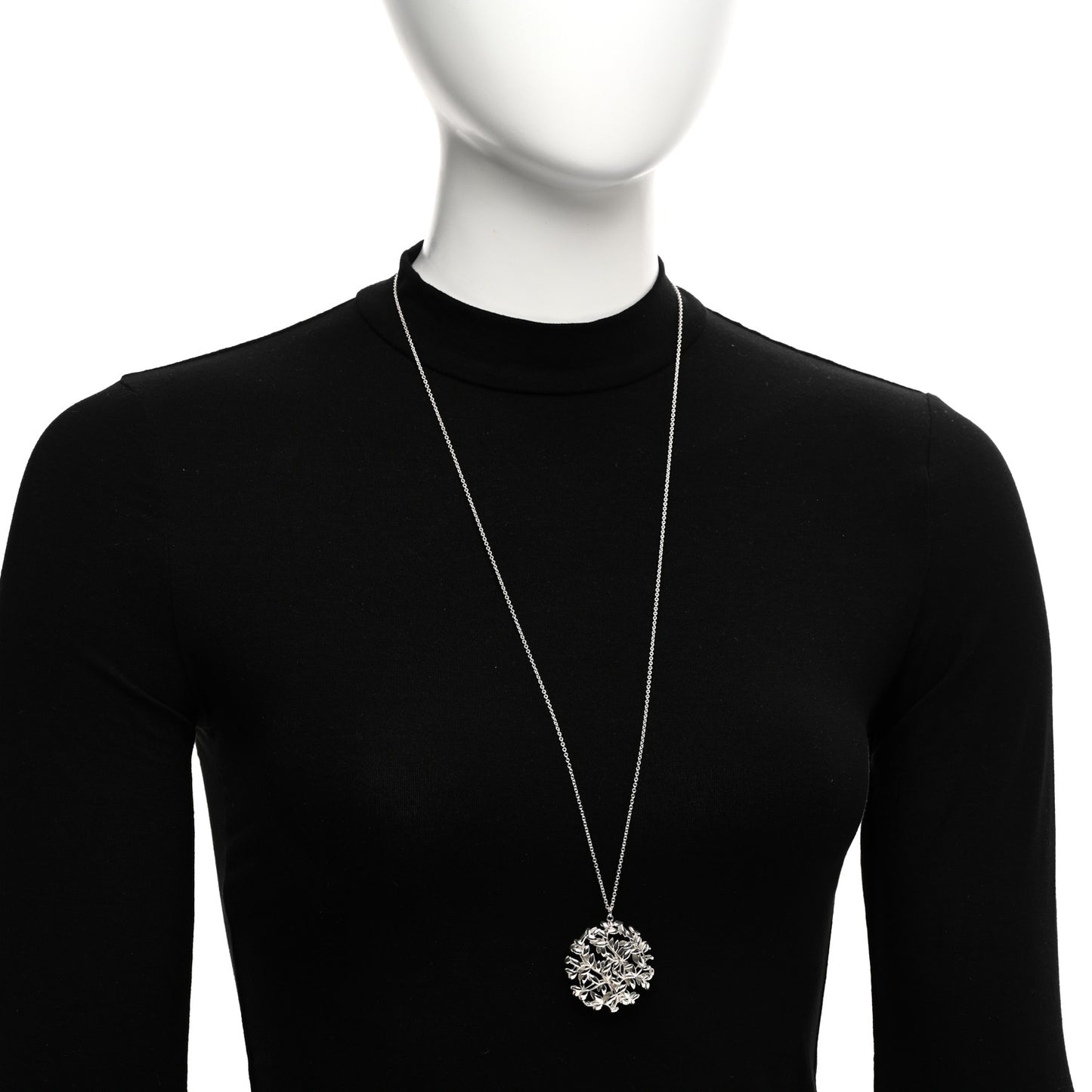 Sterling Silver Paloma Picasso Olive Leaf Medallion Pendant Necklace