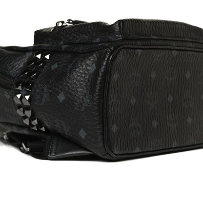MCM Visetos Small Side Stud Stark Backpack Black 10 of 14