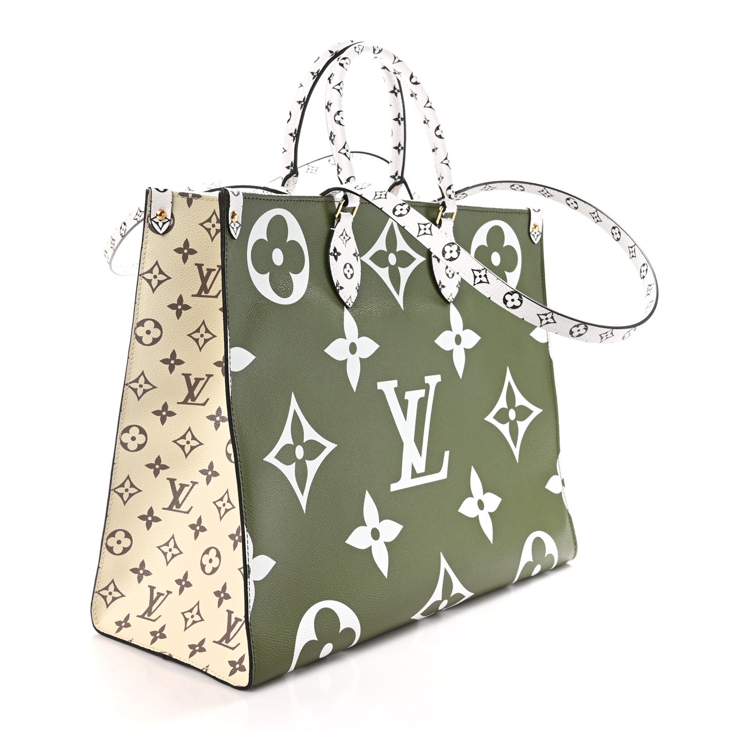 Monogram Giant Onthego GM Kaki Beige