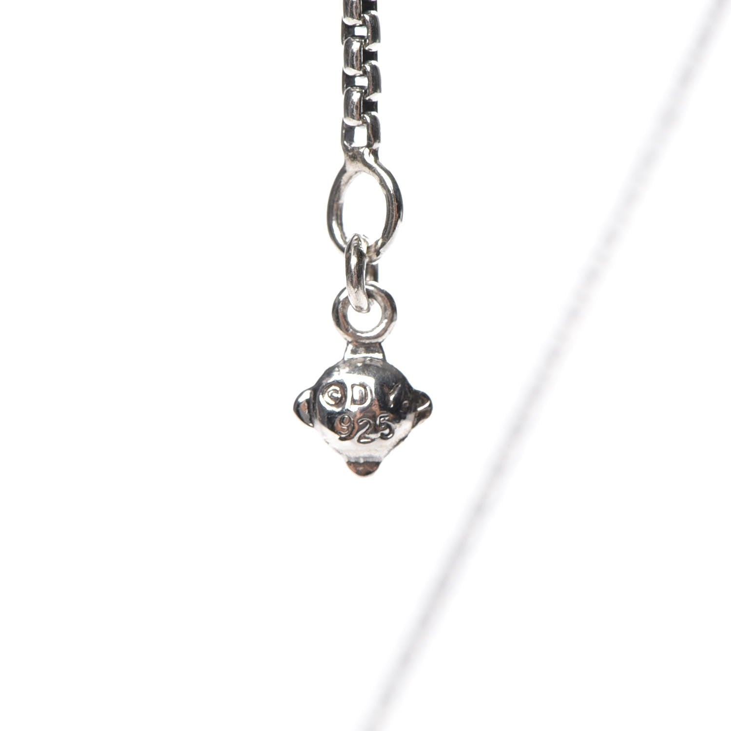 David Yurman Sterling Silver Diamond 10mm Labyrinth Pendant Necklace 4 of 6