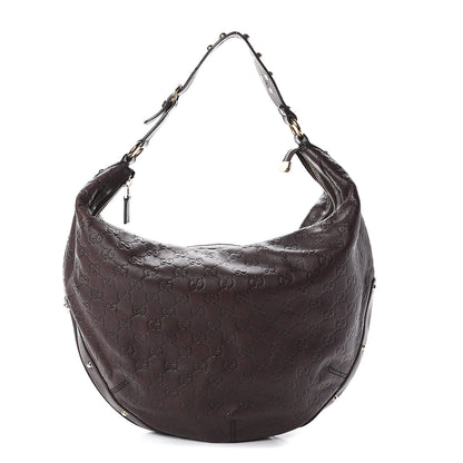 Gucci Guccissima Large Biba Hobo Dark Brown 1 of 8