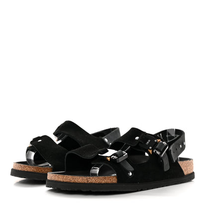 Christian Dior X BIRKENSTOCK Felted Wool Nubuck Calfskin Milano Sandal 41 Black 3 of 11