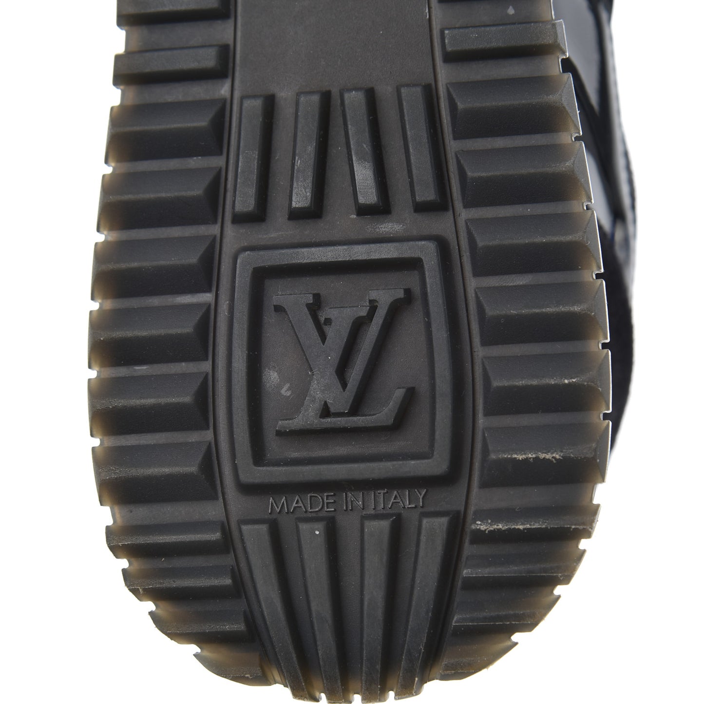 Suede Monogram Run Away Sneakers 38 Black