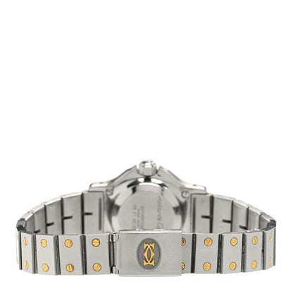 Cartier Stainless Steel 18K Yellow Gold 25mm Santos Octagon Automatic Watch 3 of 4