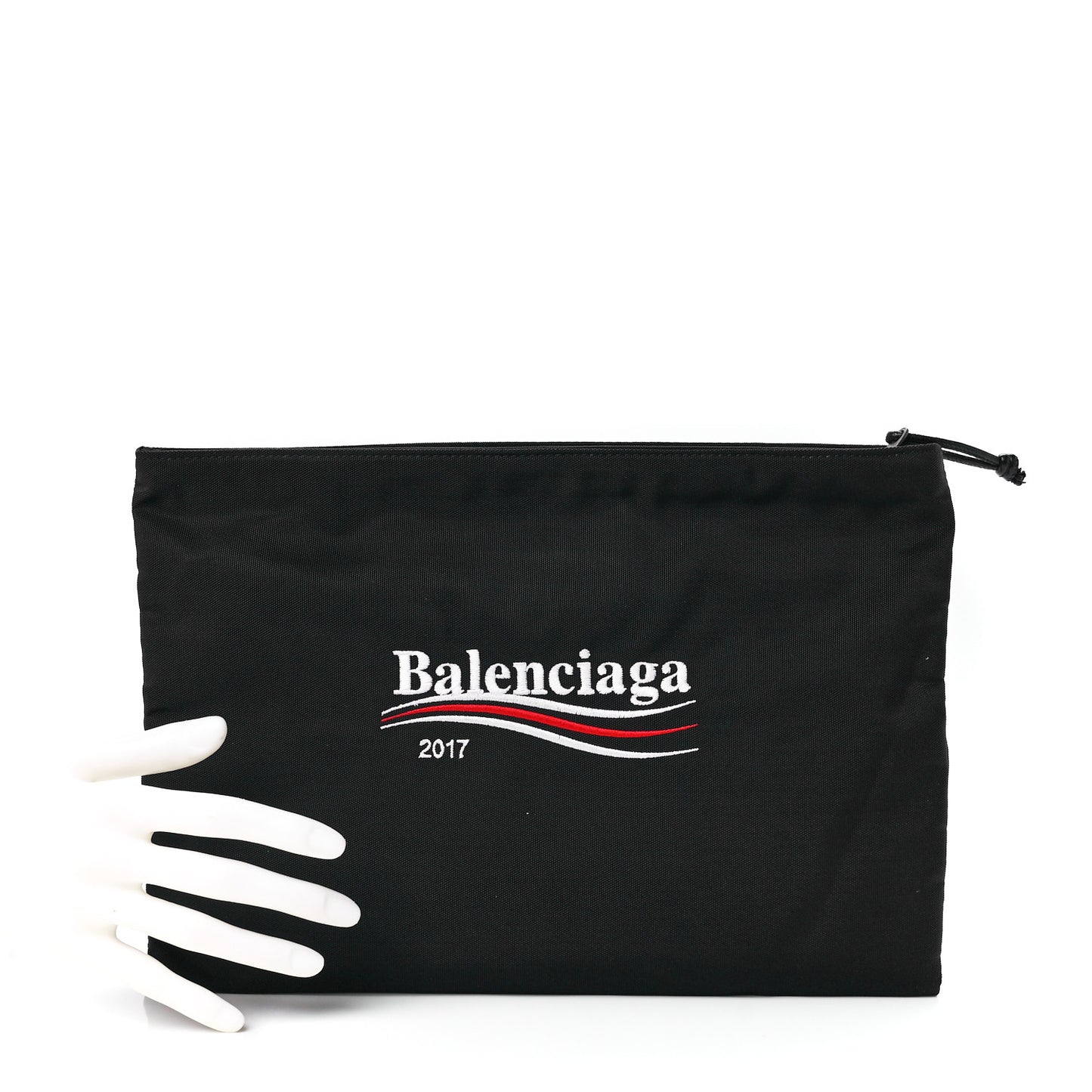 Nylon Political Campaign Logo Embroidered Documents Case Black