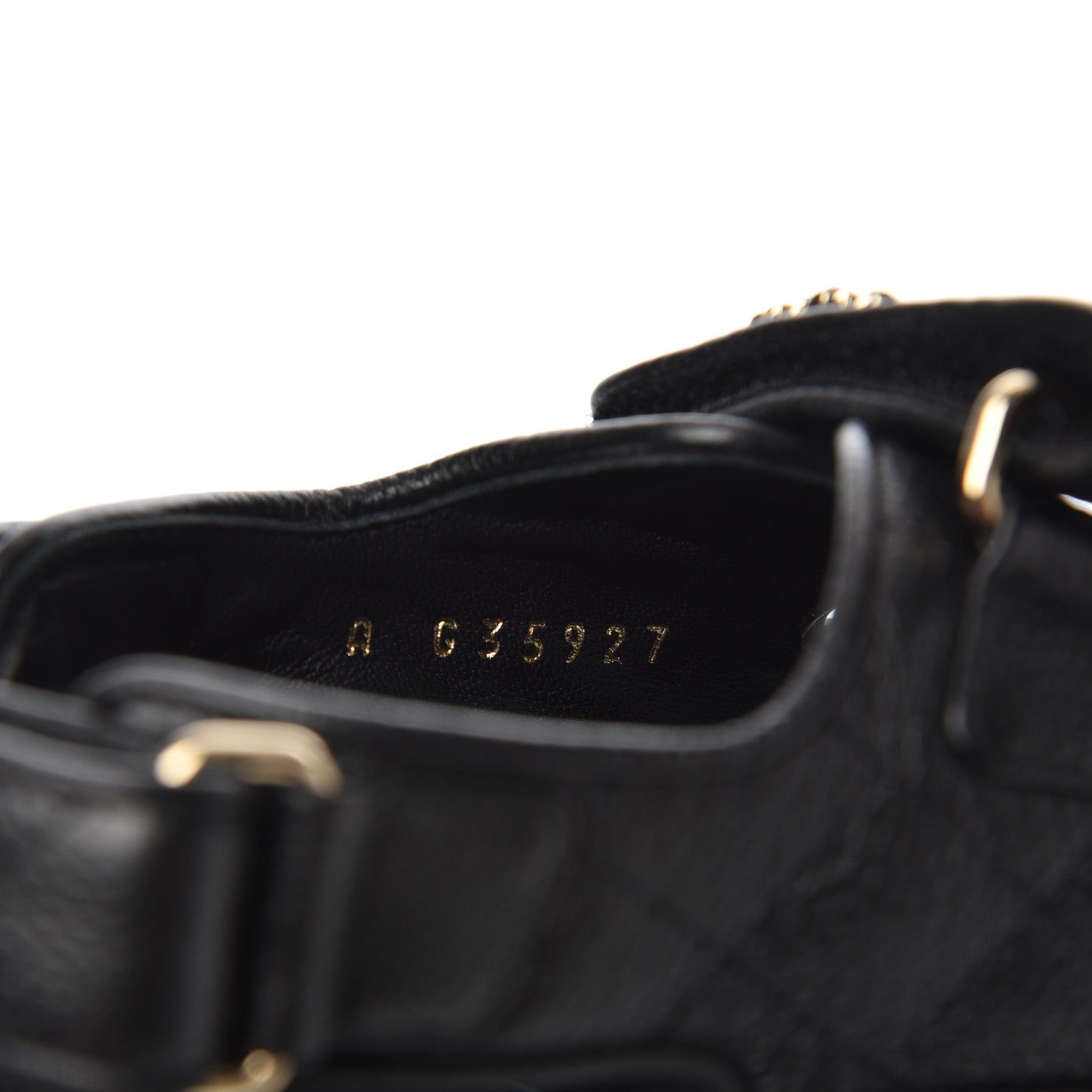 Chanel Grained Calfskin Velcro Dad Sandals 35 Black 8 of 11