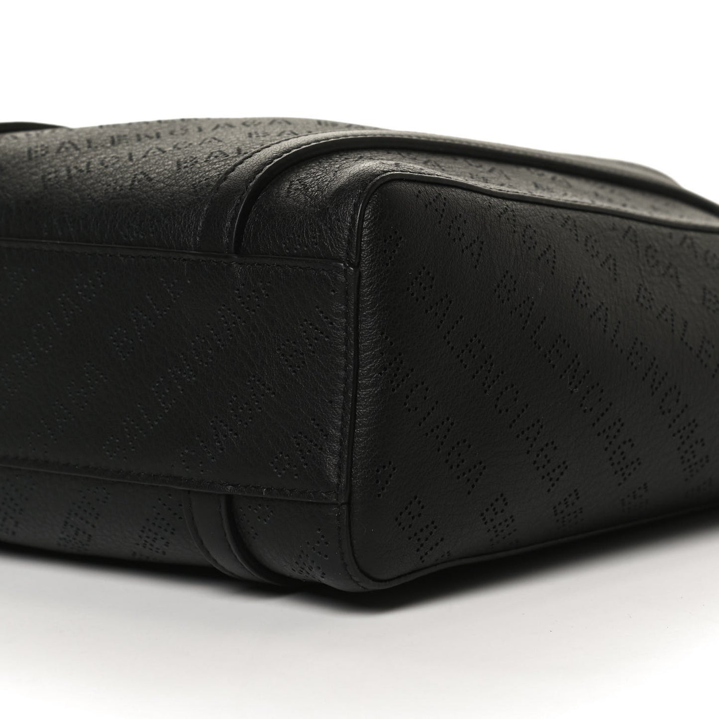Smooth Calfskin Logo Perforated XXS Everyday Tote Black