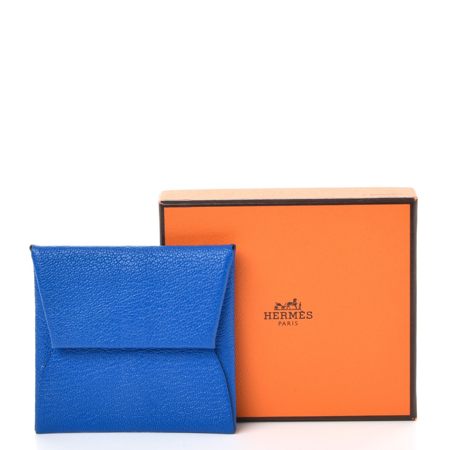 Hermes Chevre Mysore Bastia Coin Purse Bleu Hydra 8 of 8