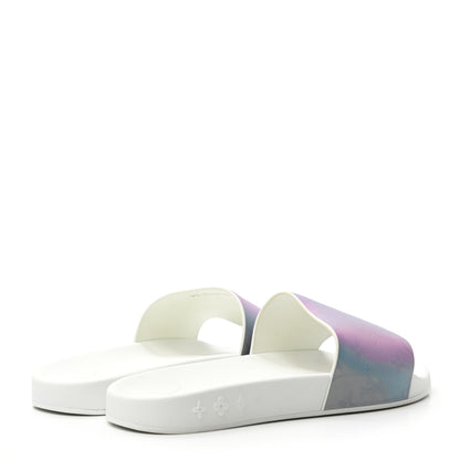Louis Vuitton Rubber Monogram Watercolor Mens Waterfront Mules 10 4 of 8