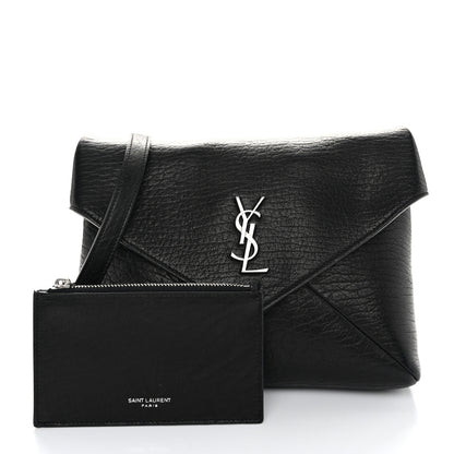 Saint Laurent Lambskin Cassandre Envelope Messenger Black 3 of 12