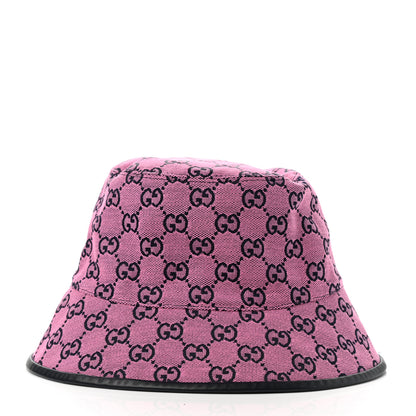 Gucci Monogram Multicolor New Sakai Calfskin Bob Malibu Bucket Hat M Parma Violet Blue 4 of 9