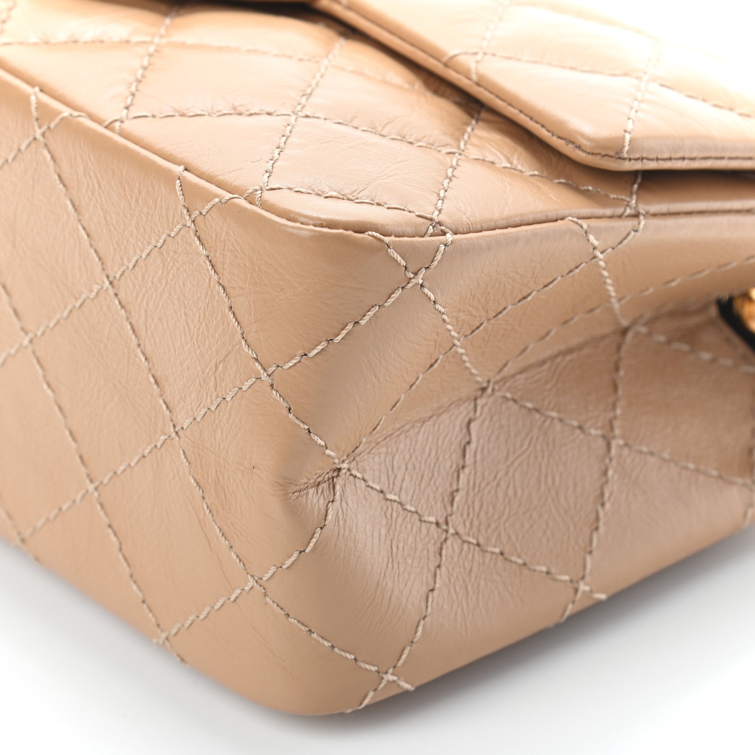 Chanel Aged Calfskin Quilted 2.55 Reissue Mini Flap Beige 9 of 9