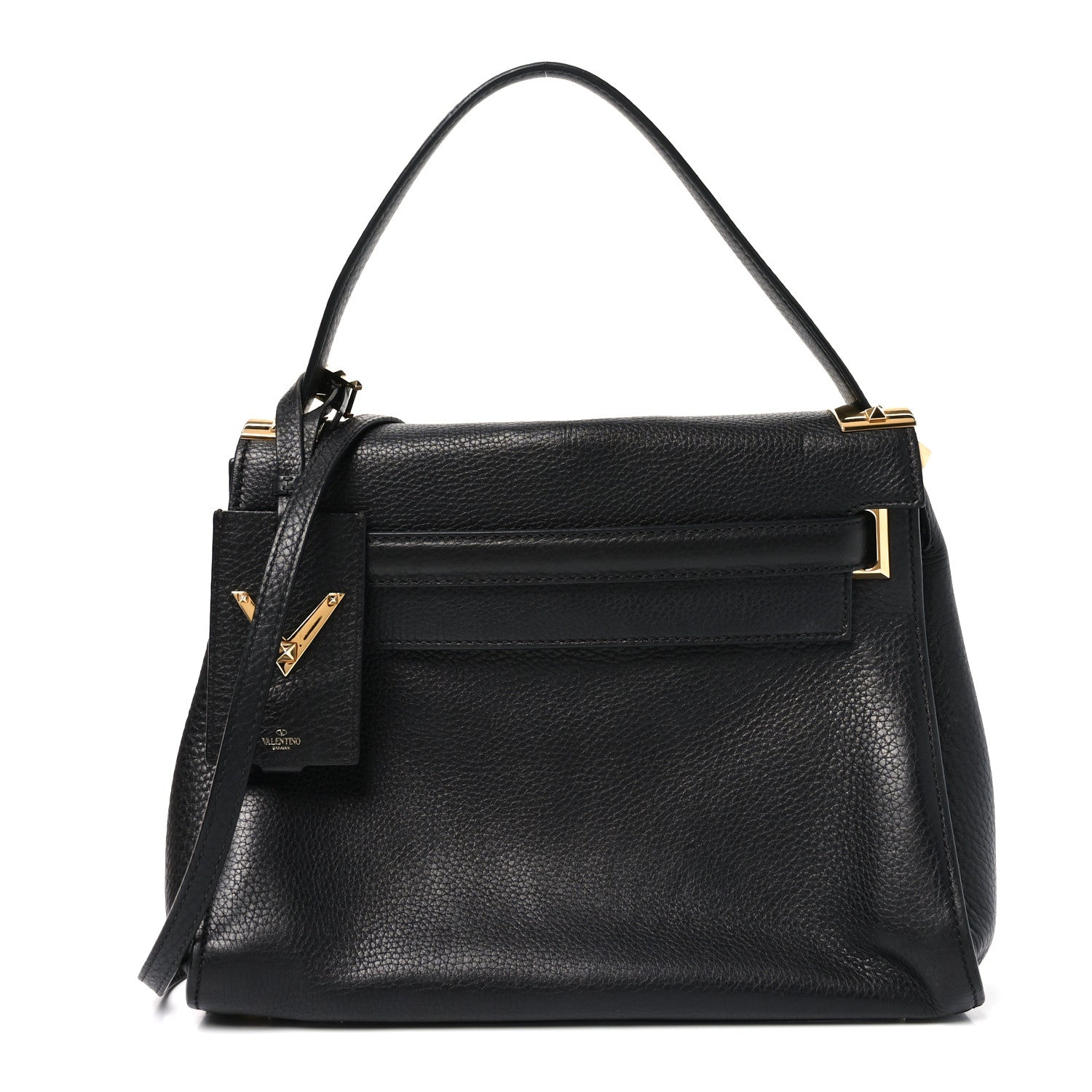 Valentino Garavani Pebbled Calfskin Medium My Rockstud Frame Bag Black 1 of 9