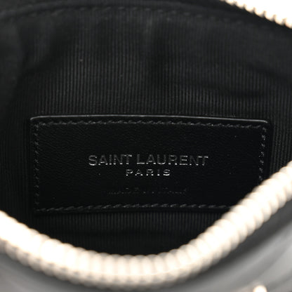 Saint Laurent Calfskin Matelasse Monogram Key Pouch Black 6 of 7