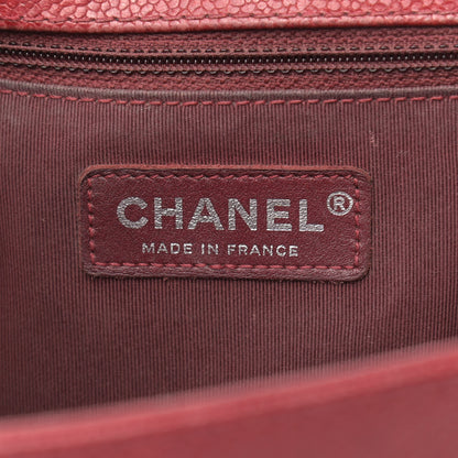 Chanel Caviar Quilted Large Boy Flap Dark Red 5 of 14