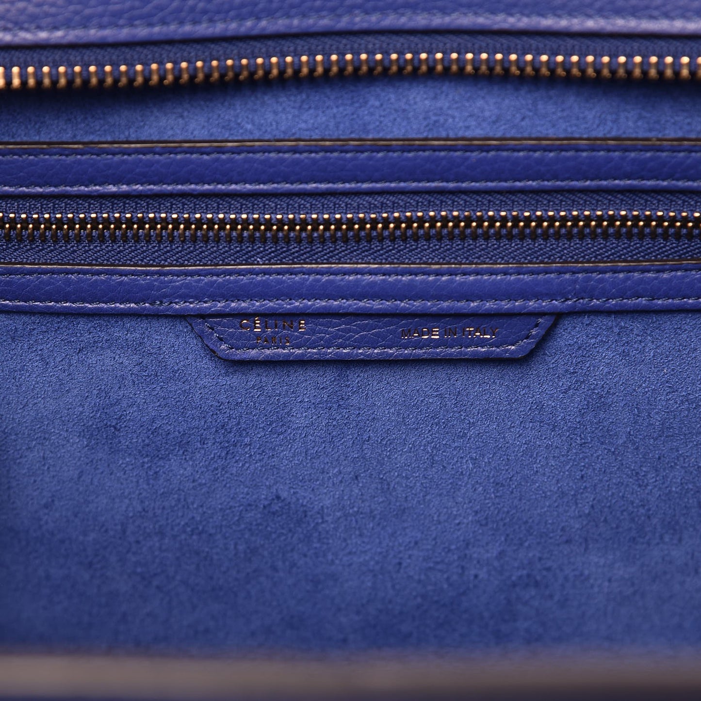 Drummed Calfskin Mini Luggage Indigo