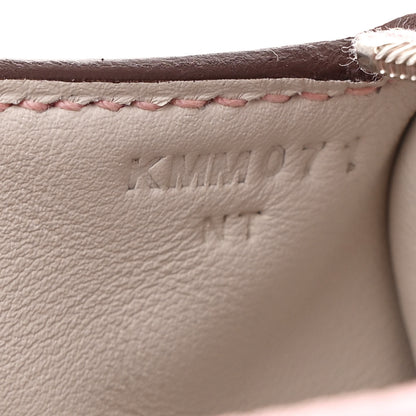 Hermes Taurillon Clemence Verso Mini Lindy 20 Rose Sakura Gris Perle 7 of 11