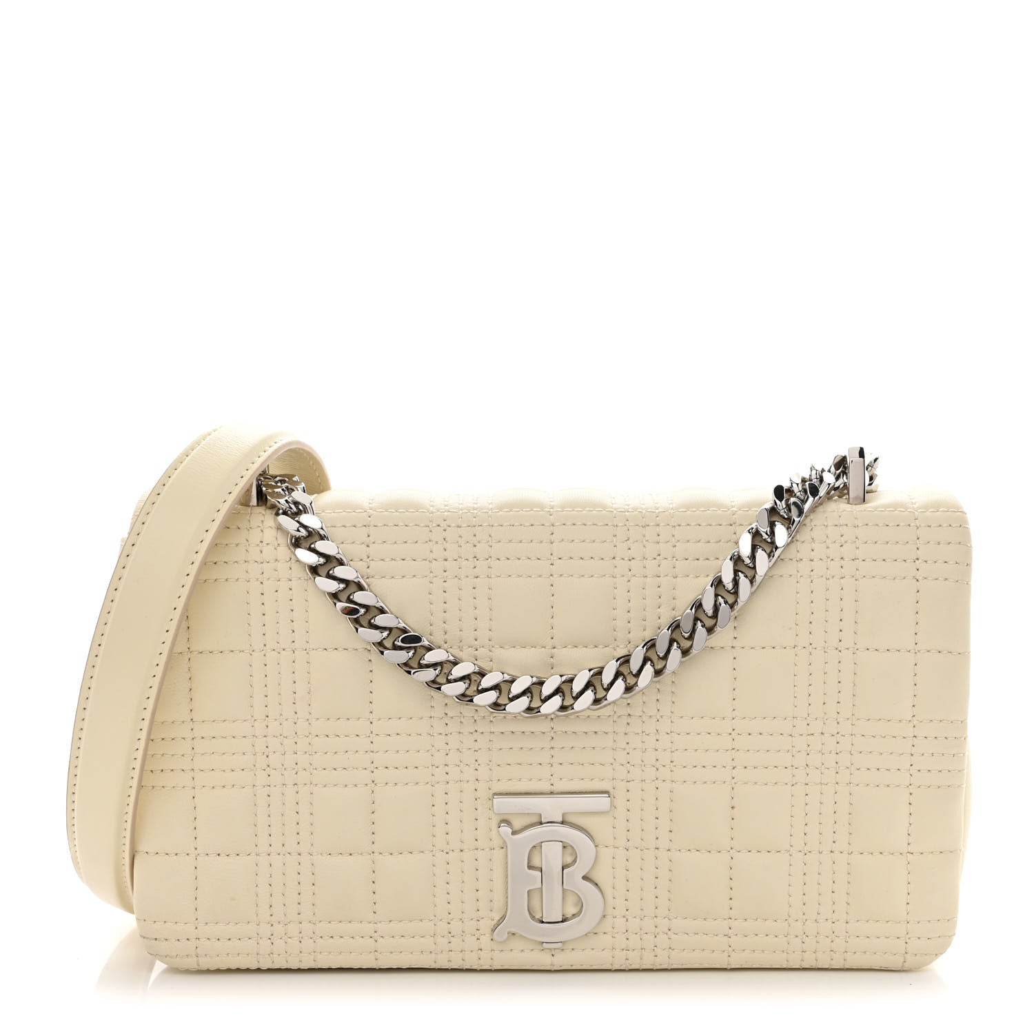 Burberry Lambskin Quilted Small Lola Bag Pale Vanille 1 of 10