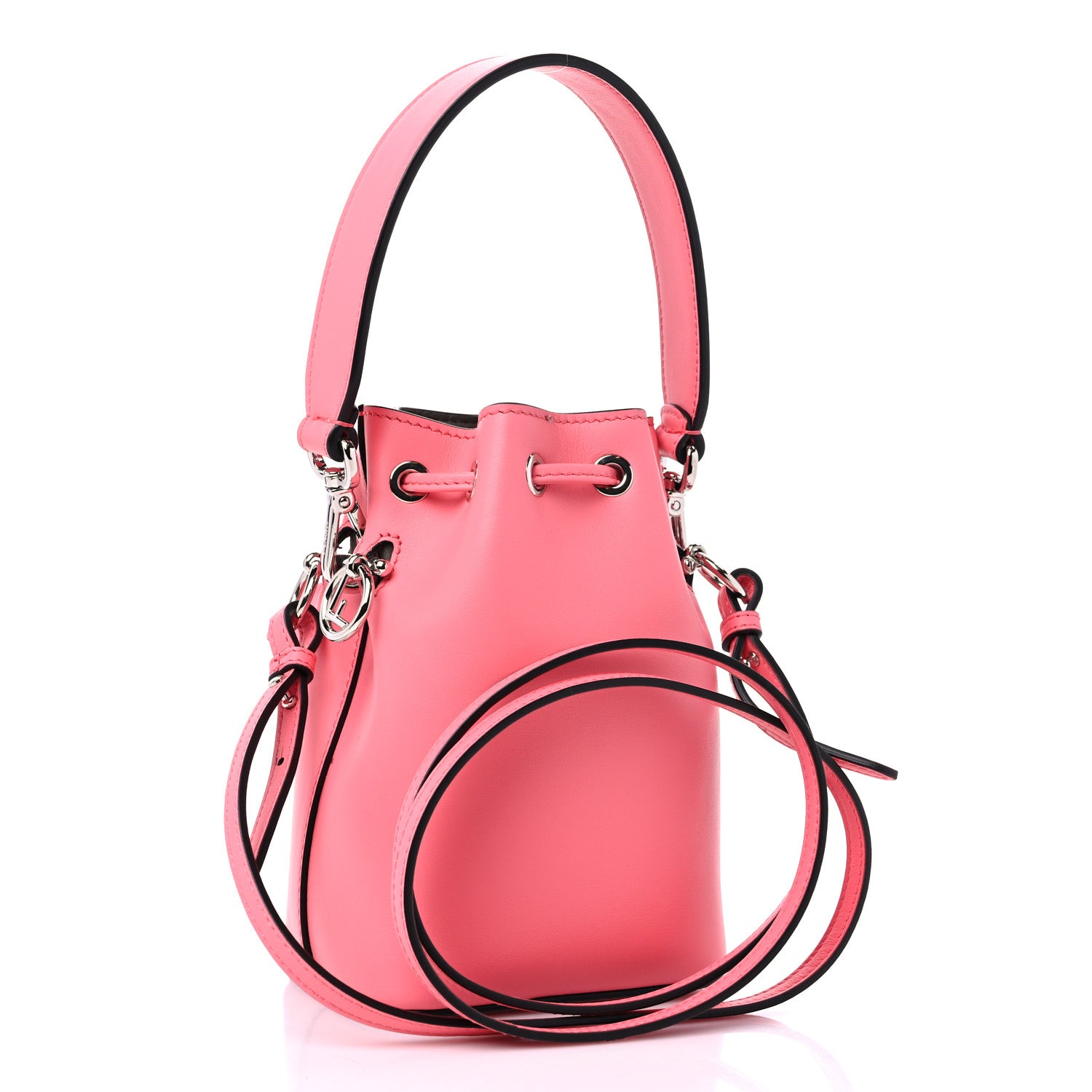 Fendi Calfskin F is Fendi 3D Flower Mini Mon Tresor Bucket Bag Pink 3 of 10