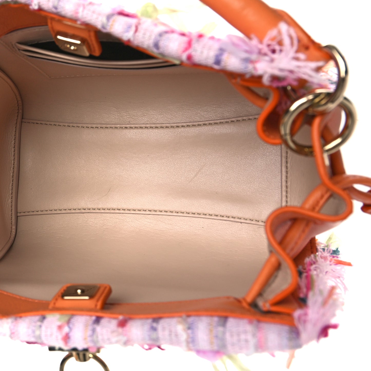 Tweed Mini Iris Tote Apricot