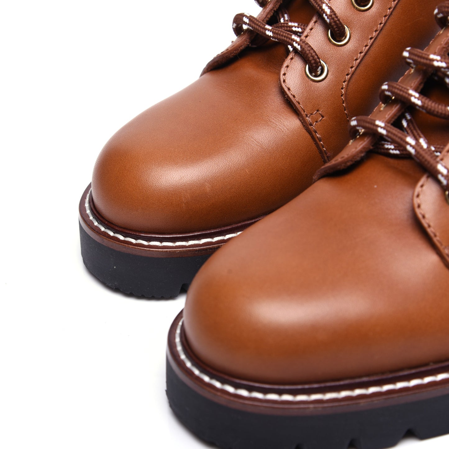 Calfskin Territory Ranger Combat Boots 38 Cognac