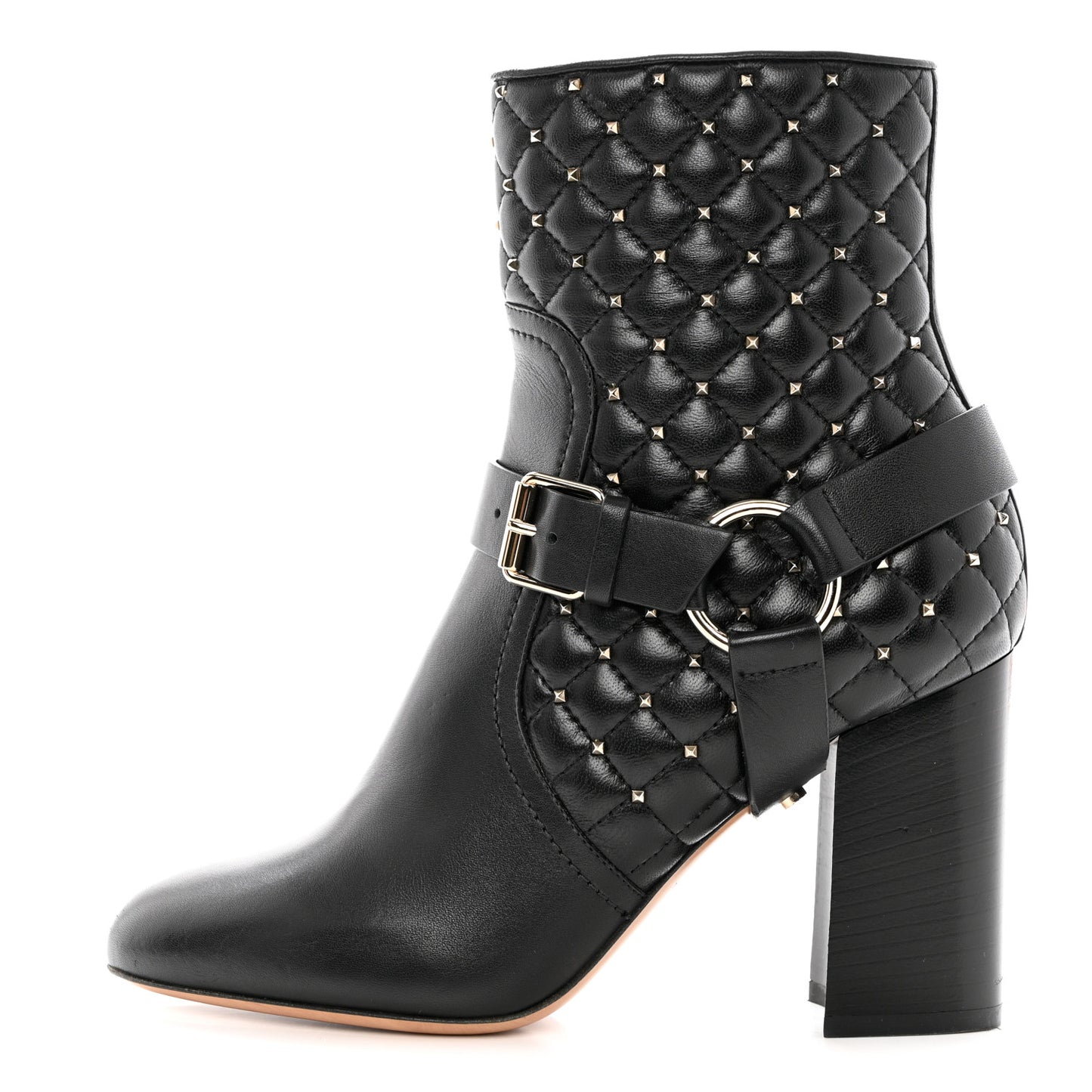 Nappa Rockstud Spike 90mm Ankle Boots 36.5 Black
