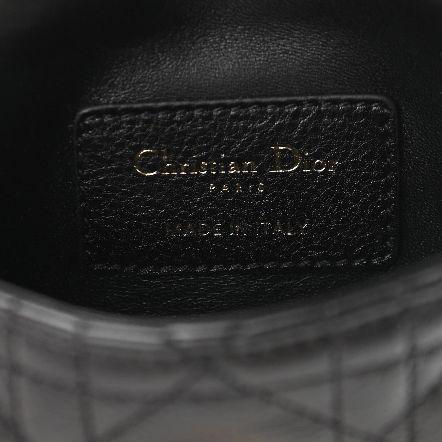 Christian Dior Supple Calfskin Cannage Micro Caro Bag Black 8 of 8
