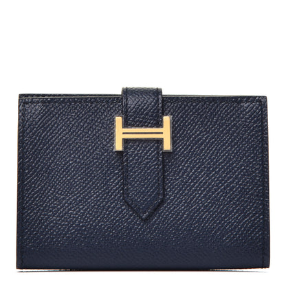 Hermes Epsom Bearn Card Holder Wallet Bleu Indigo 1 of 6