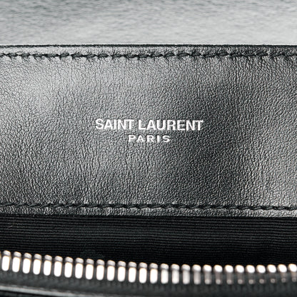 Saint Laurent Calfskin Y Quilted Monogram Medium Loulou Chain Satchel Black 6 of 13