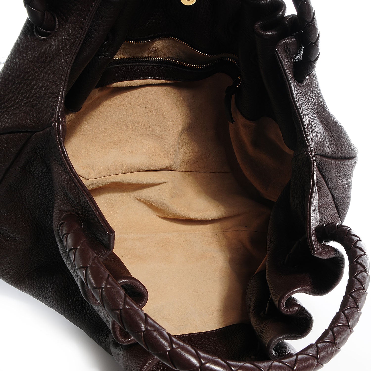 Bottega Veneta Cervo Leather Braided Hobo Ebano 5 of 10