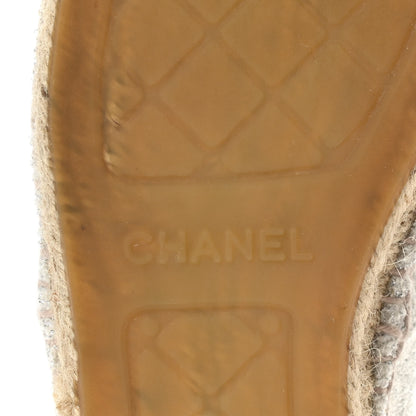 Chanel Terry Cloth CC Espadrilles 36 Silver Black 6 of 10