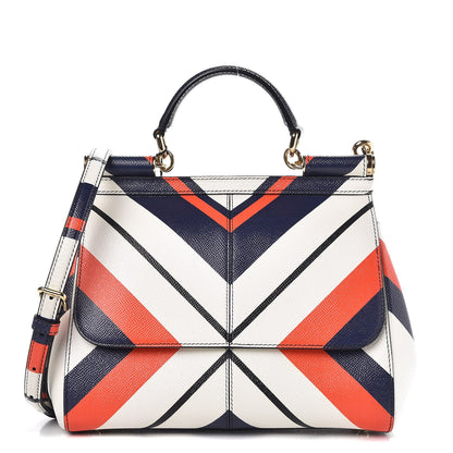 Dolce & Gabbana Dauphine Striped Medium Miss Sicily Satchel Multicolor 1 of 9