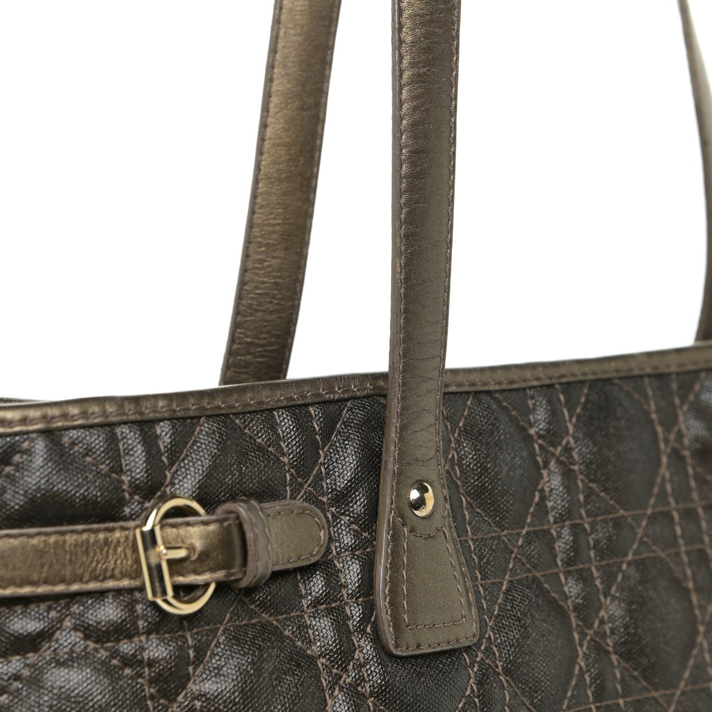 Coated Canvas Cannage Panarea Tote Bronze