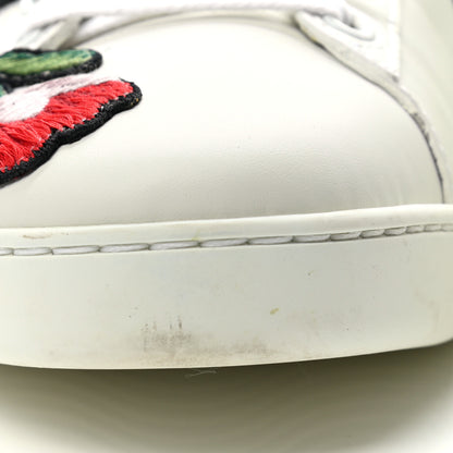 Gucci Calfskin Web Floral Embroidered Womens Ace Sneakers 39 White 9 of 11