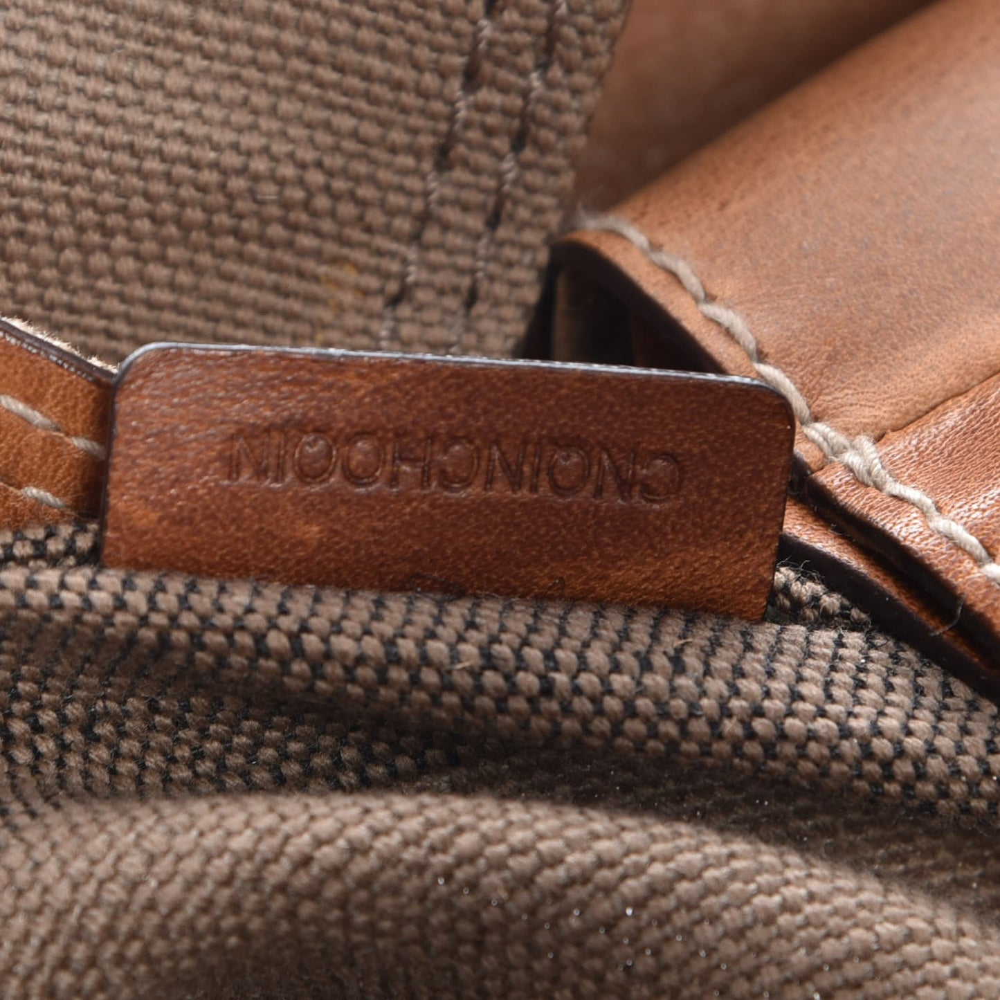 Canvas Mega Check Medium Susanna Hobo Saddle Brown
