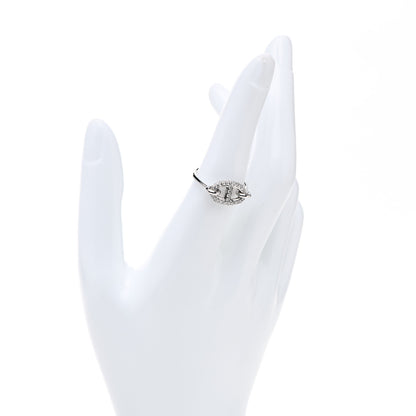 Hermes 18K White Gold Diamond New Farandole Ring 54 6.75 2 of 5
