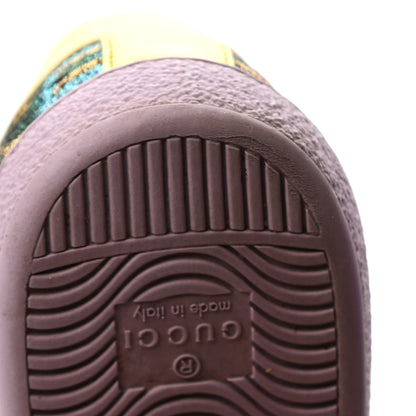Gucci Jacquard Web Embroidered Womens New Ace Sneakers 36 Azure Multicolor Oro Vecchio 7 of 12