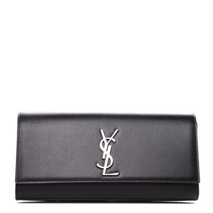 Saint Laurent Grain De Poudre Monogram Cassandre Clutch Black 1 of 7