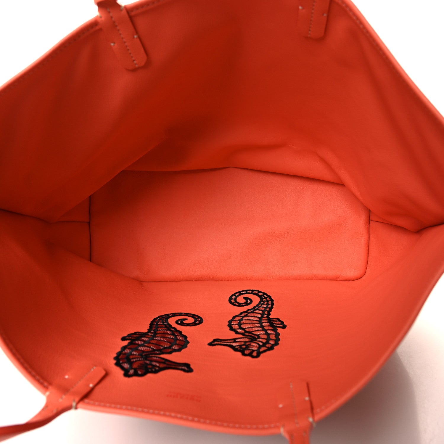 Goyard Goyardine Embroidered Seahorse Reversible Anjou PM Coral 6 of 16
