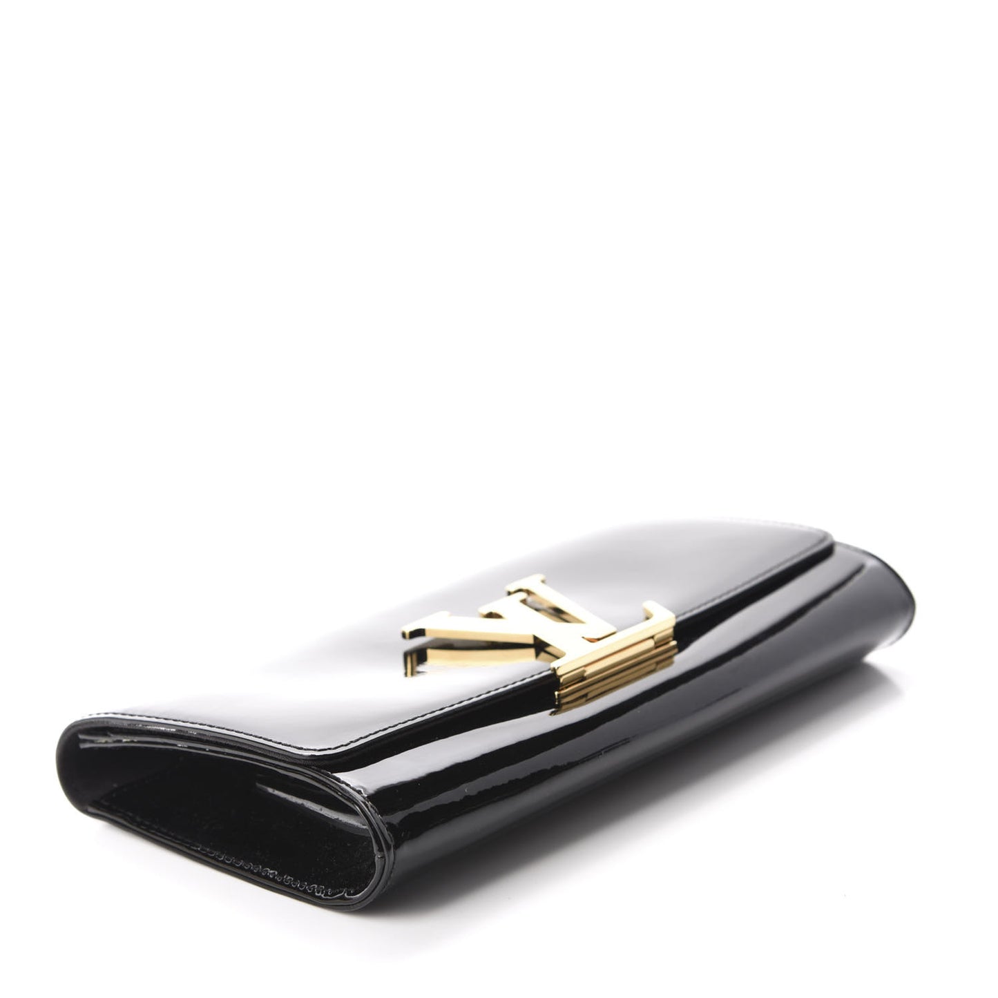 Patent Louise Clutch Black