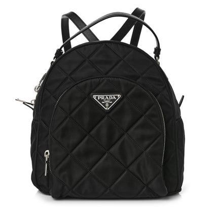 Prada Nylon Tessuto Impuntu Quilted Backpack Black 1 of 8