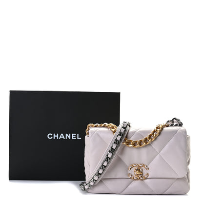 Chanel Lambskin Quilted Medium Chanel 19 Flap Light Purple 7 of 7
