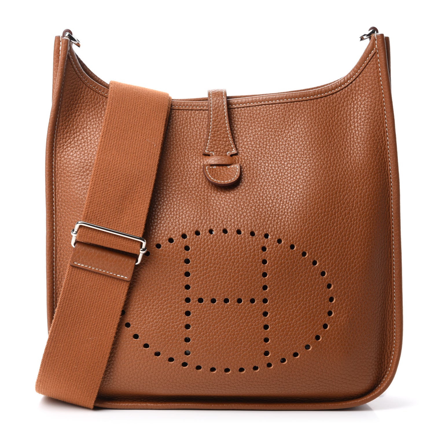 Hermes Taurillon Clemence Evelyne III PM Gold 1 of 11