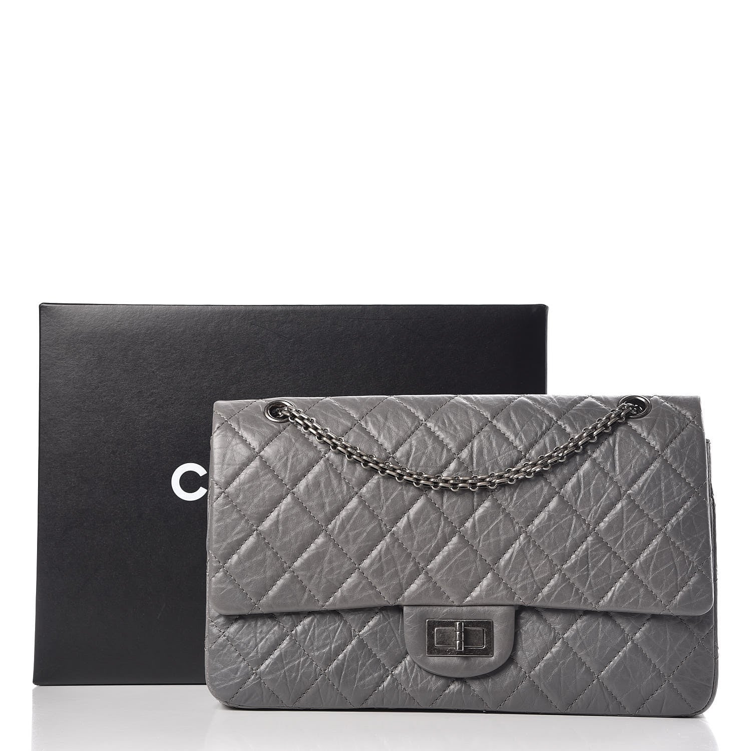 Chanel Aged Calfskin Quilted 2.55 Reissue 227 Flap Grey 10 of 10