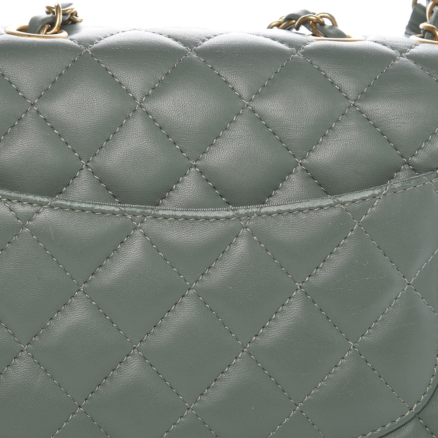 Chanel Lambskin Quilted Coco Vintage Flap Green 13 of 14
