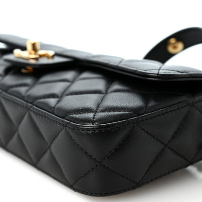Chanel Lambskin Quilted Flap Bag Black 10 of 10