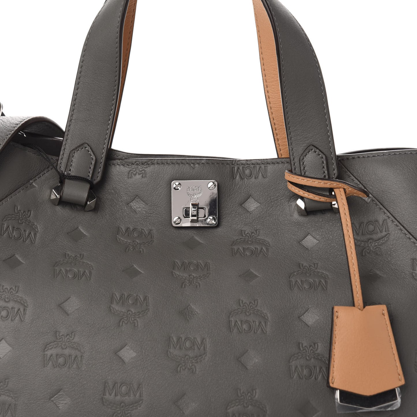 Calfskin Ottomar Monogram Large Essential Tote Charcoal