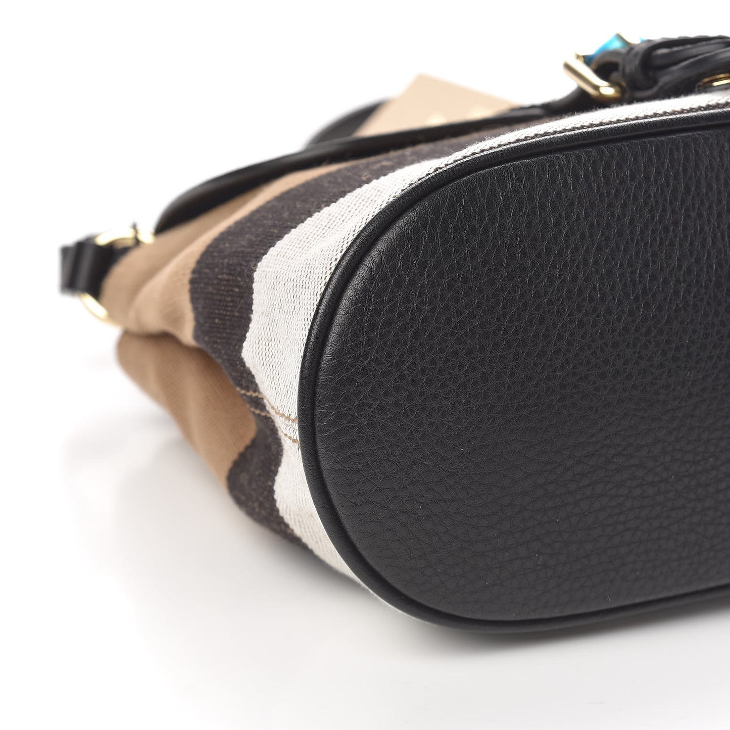Mega Check Grainy Calfskin Small Gowan Messenger Bag Black
