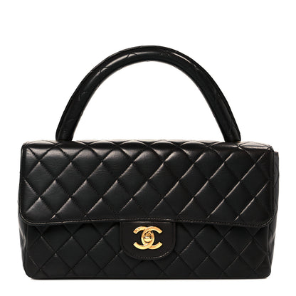 Chanel Lambskin Quilted Medium Rectangular Kelly Flap Bag Black 1 of 12